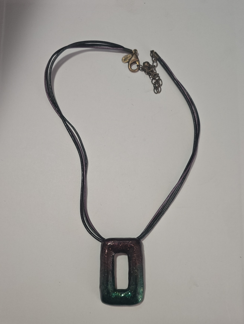 Chico's 9" Ombre Green-Purple Pendant Necklace - Women Accessories